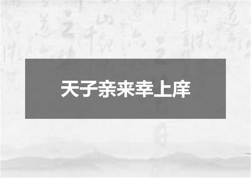天子亲来幸上庠