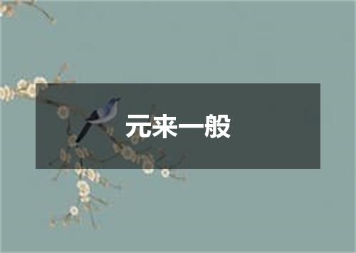 元来一般