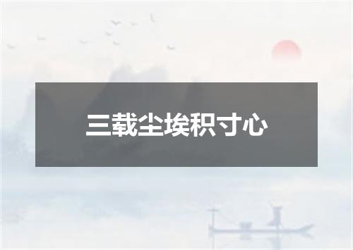 三载尘埃积寸心