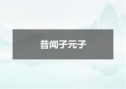昔闻子元子