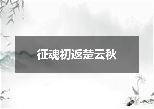 征魂初返楚云秋