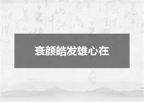 衰颜皓发雄心在
