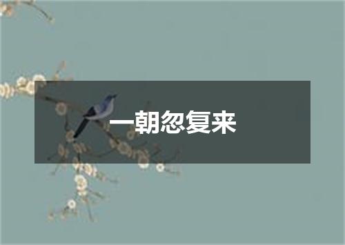 一朝忽复来