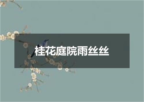 桂花庭院雨丝丝