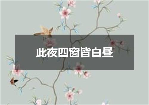此夜四窗皆白昼