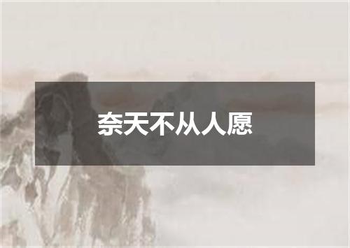 奈天不从人愿