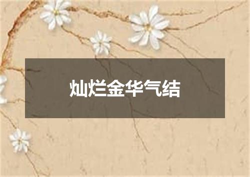 灿烂金华气结