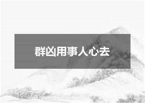 群凶用事人心去