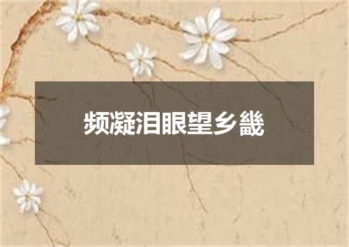 频凝泪眼望乡畿