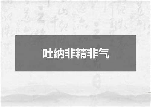 吐纳非精非气