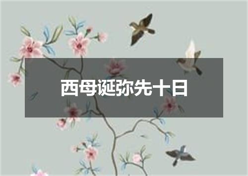 西母诞弥先十日