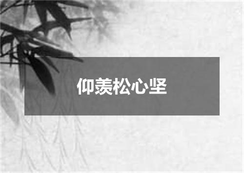 仰羡松心坚