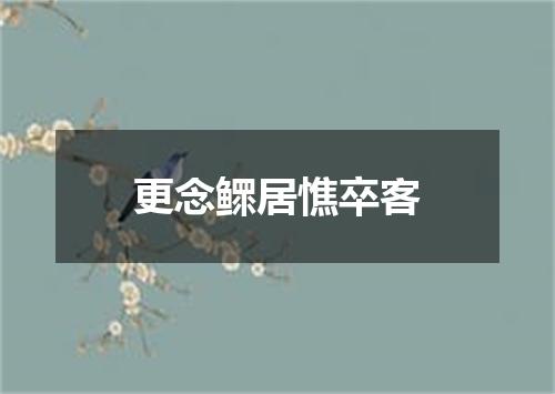 更念鳏居憔卒客