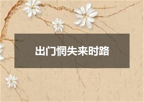 出门惘失来时路