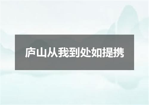 庐山从我到处如提携