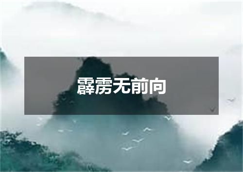 霹雳无前向