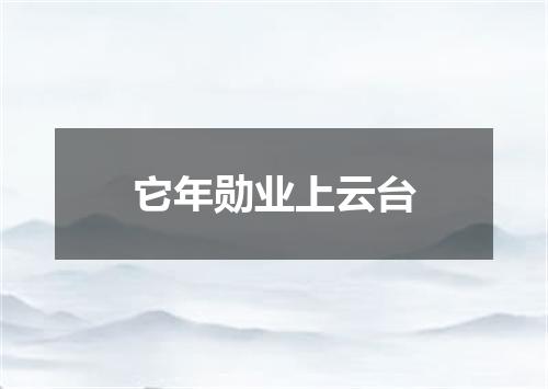 它年勋业上云台