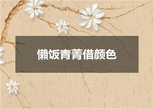 懶饭青菁借颜色