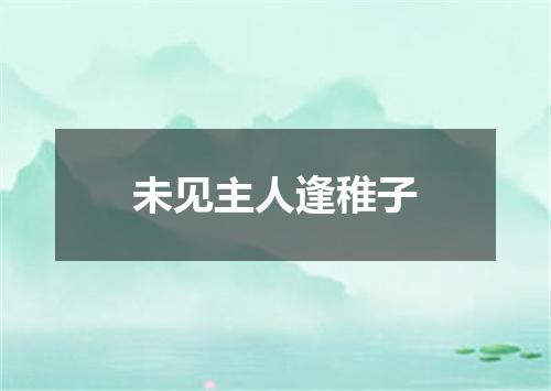 未见主人逢稚子