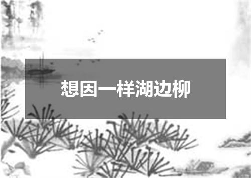 想因一样湖边柳