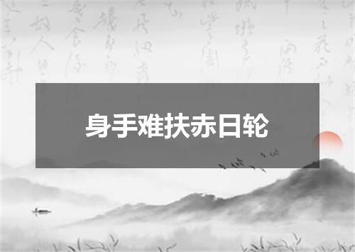 身手难扶赤日轮