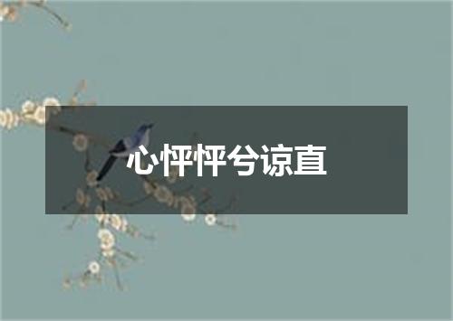 心怦怦兮谅直