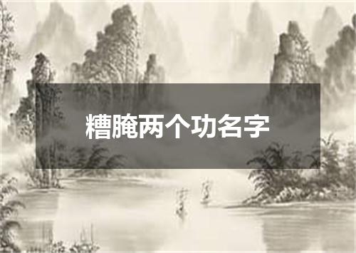 糟腌两个功名字