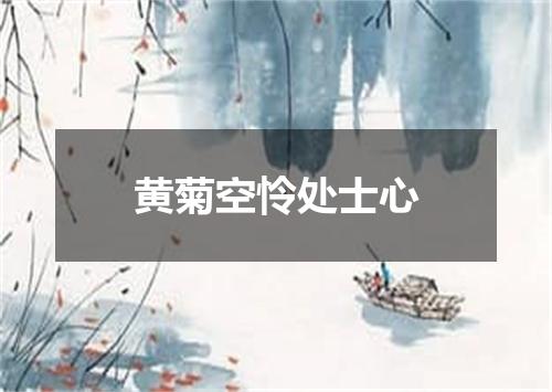 黄菊空怜处士心