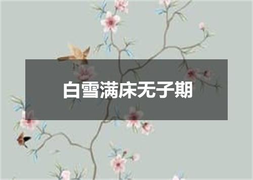 白雪满床无子期