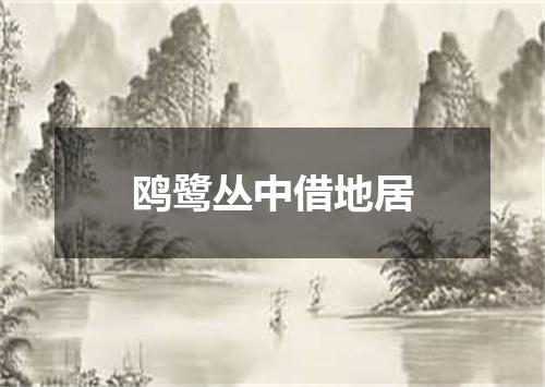 鸥鹭丛中借地居