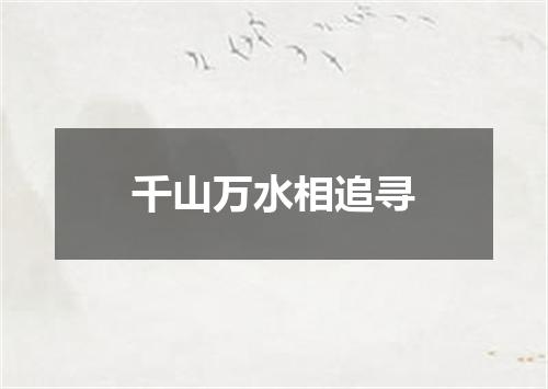 千山万水相追寻