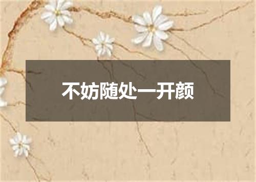 不妨随处一开颜