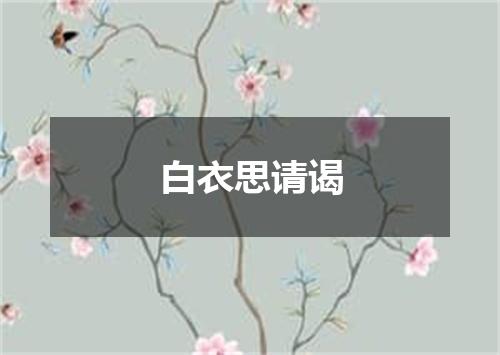 白衣思请谒