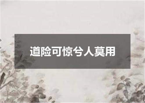 道险可惊兮人莫用