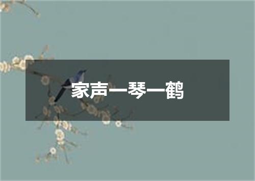 家声一琴一鹤
