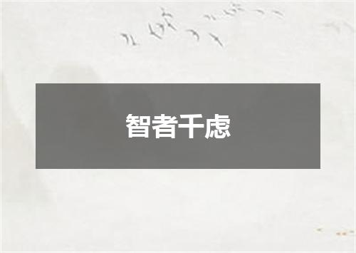 智者千虑