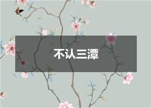 不认三潭