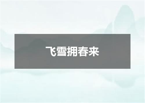 飞雪拥春来