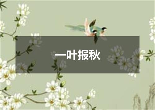 一叶报秋