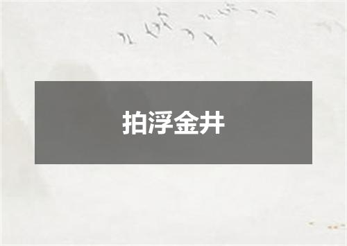 拍浮金井