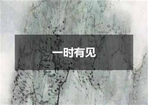 一时有见