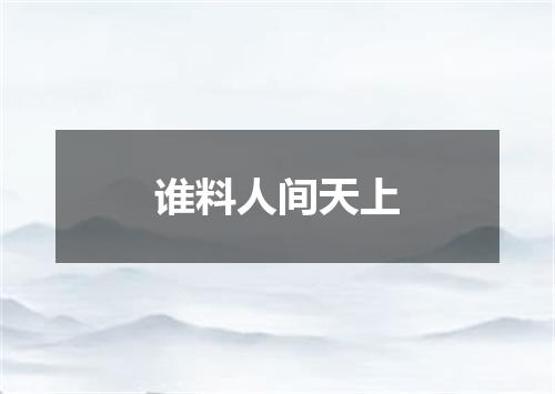 谁料人间天上