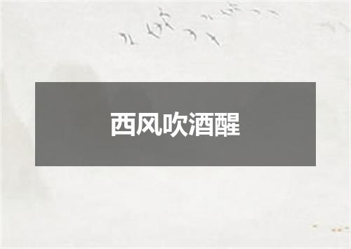 西风吹酒醒