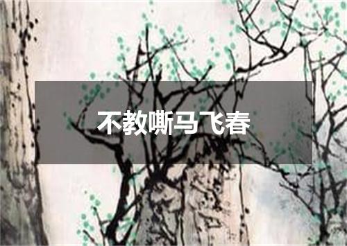 不教嘶马飞春
