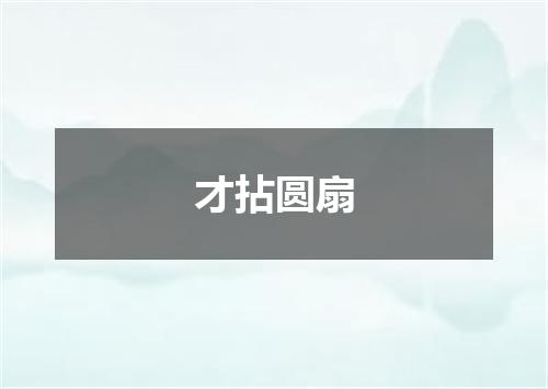 才拈圆扇