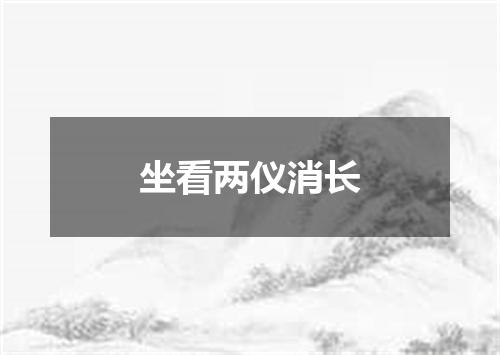 坐看两仪消长