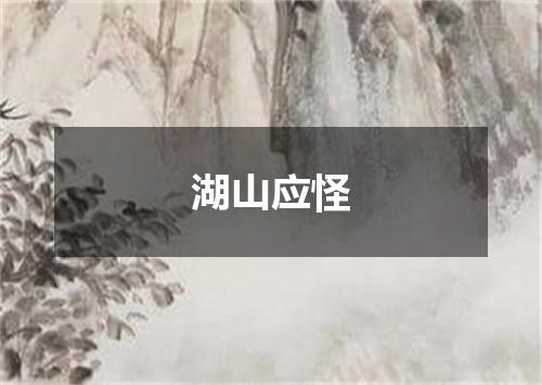 湖山应怪