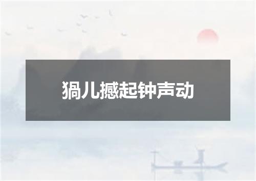 猧儿撼起钟声动