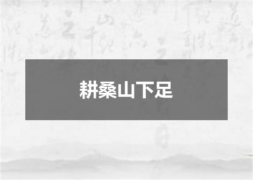 耕桑山下足