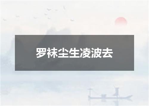 罗袜尘生凌波去